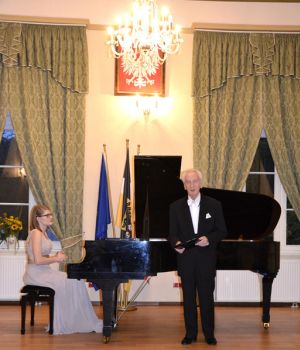 Zofia Dynak and Juliusz Adamowski - 1266th Liszt Evening, District Office in Trzebnica, 17th October 2017. Photo by Waldemar Marzec.